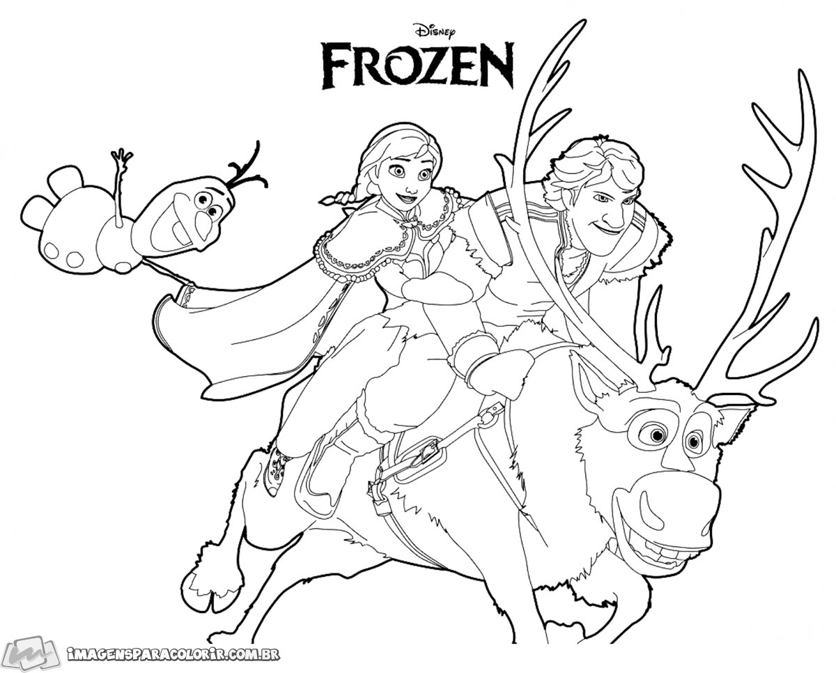 Desenho de Kristoff de Frozen para colorir