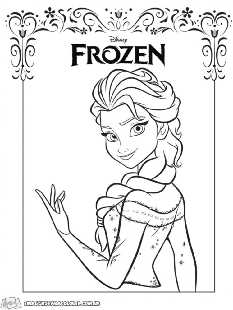 Desenhos do Frozen para Imprimir e Colorir