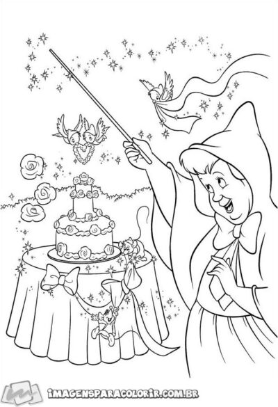 Pintar Desenho da Cinderela, Desenho Princesas da Disney