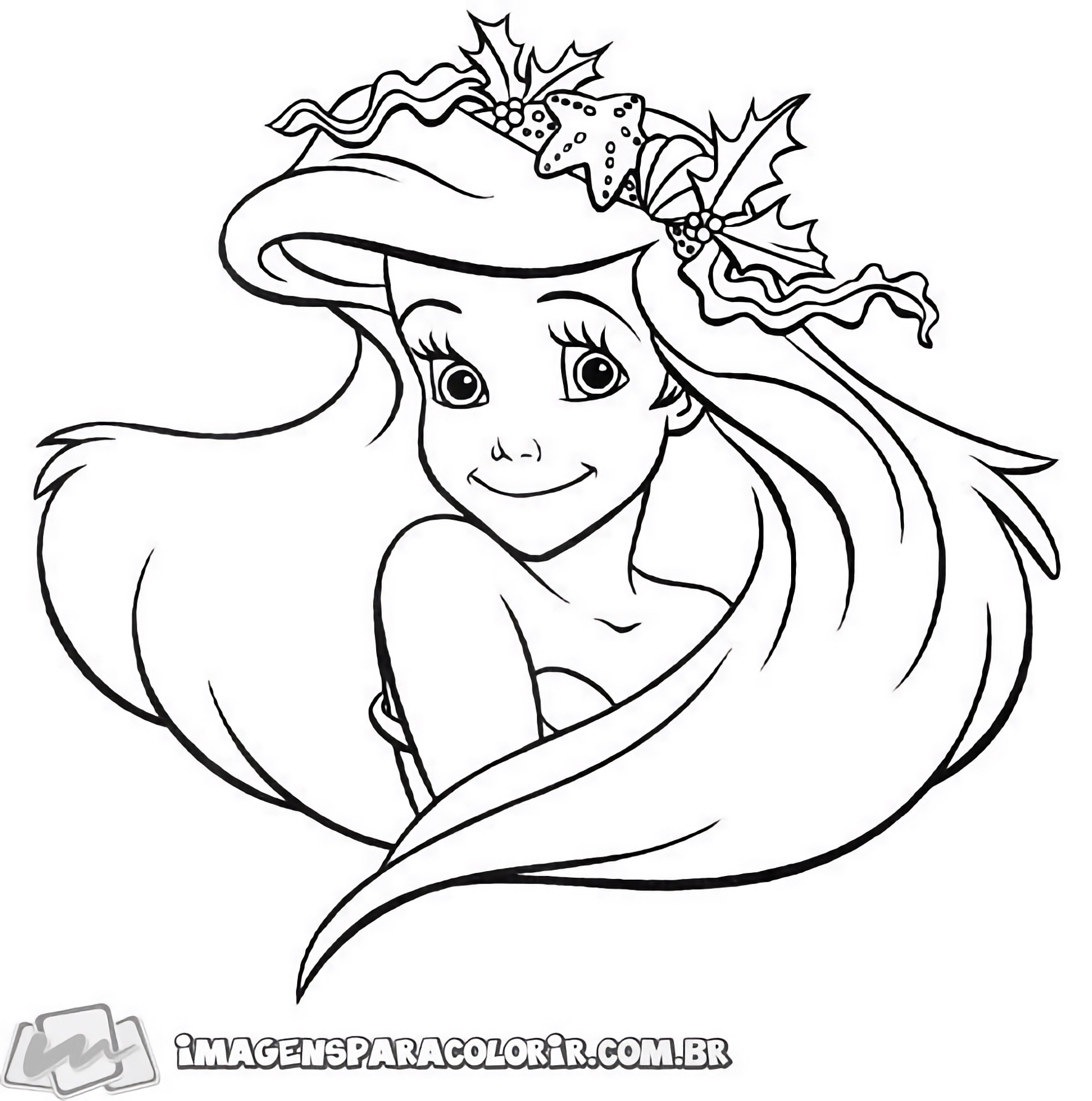 Desenho de Princesa sereia para Colorir - Colorir.com