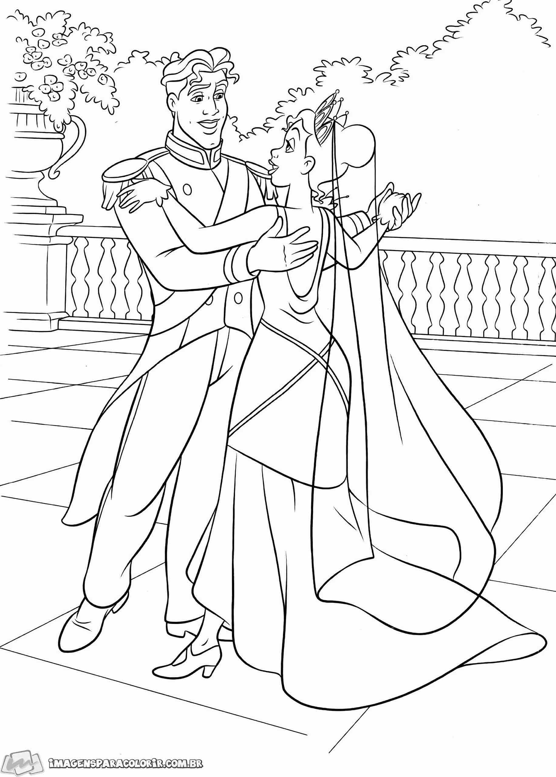 Principe Naveen E Tiana Imagens Para Colorir