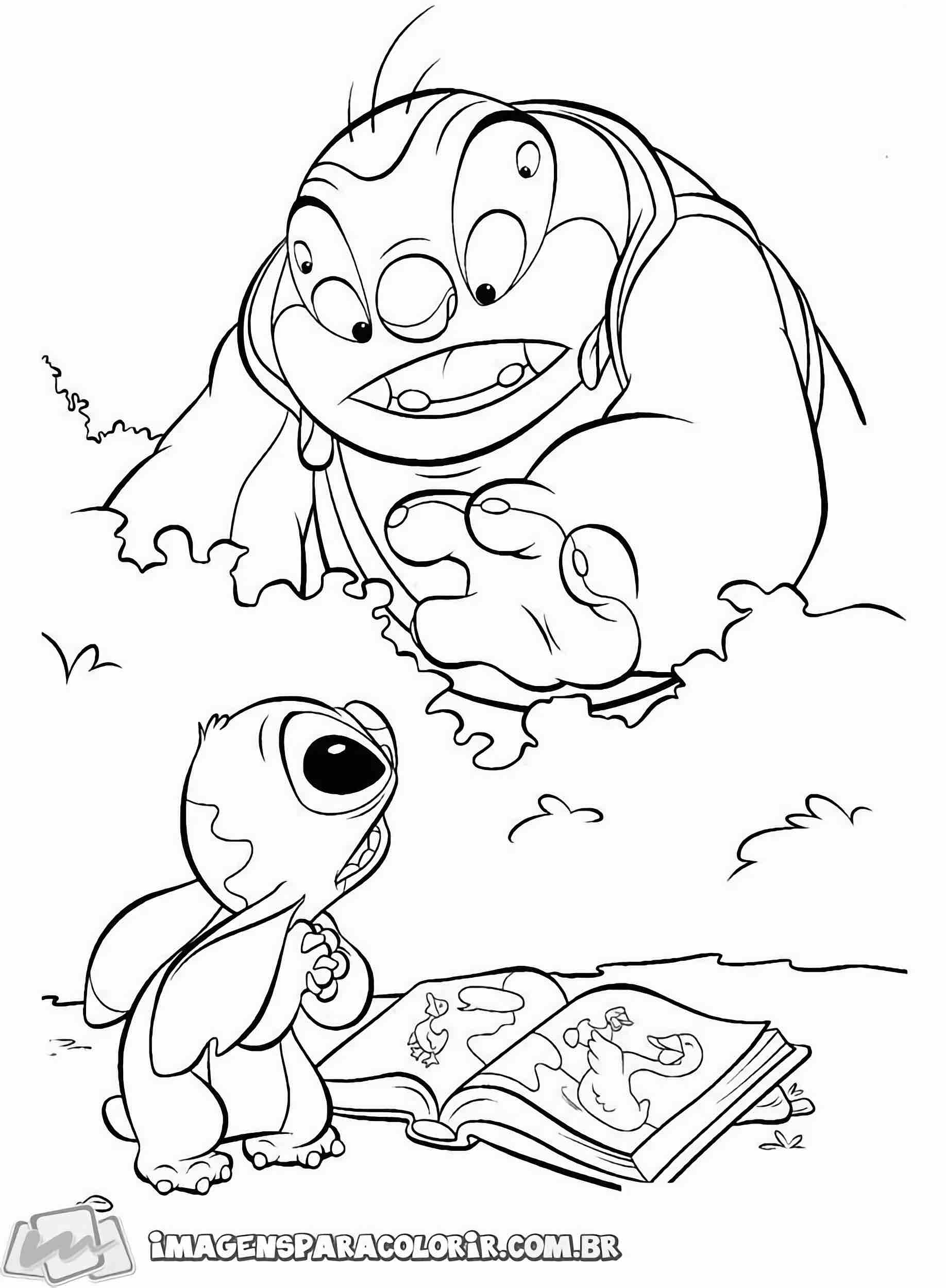 Lilo e Stitch desenho para colorir