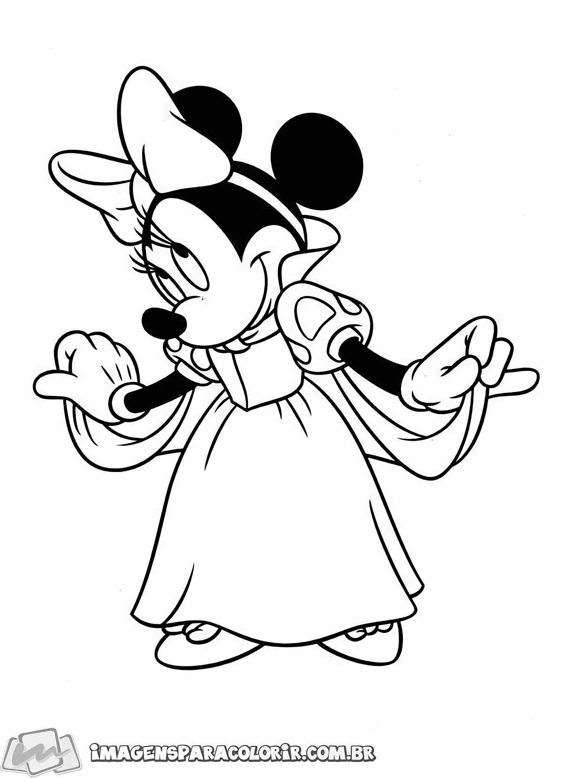 Minnie para Colorir : 50 desenhos para imprimir