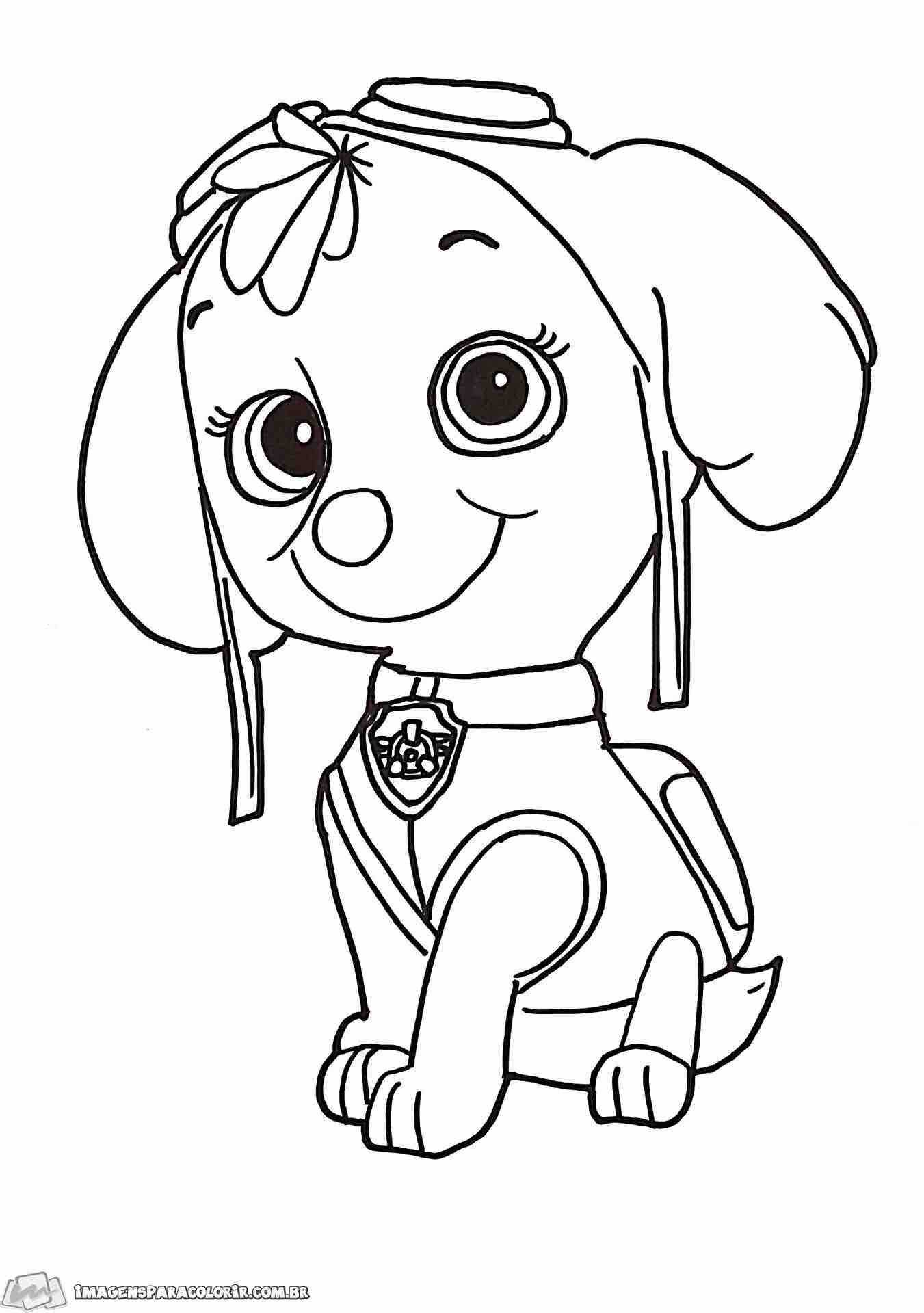 Desenhos do Skye Patrulha Canina para Colorir - Desenho para Colorir