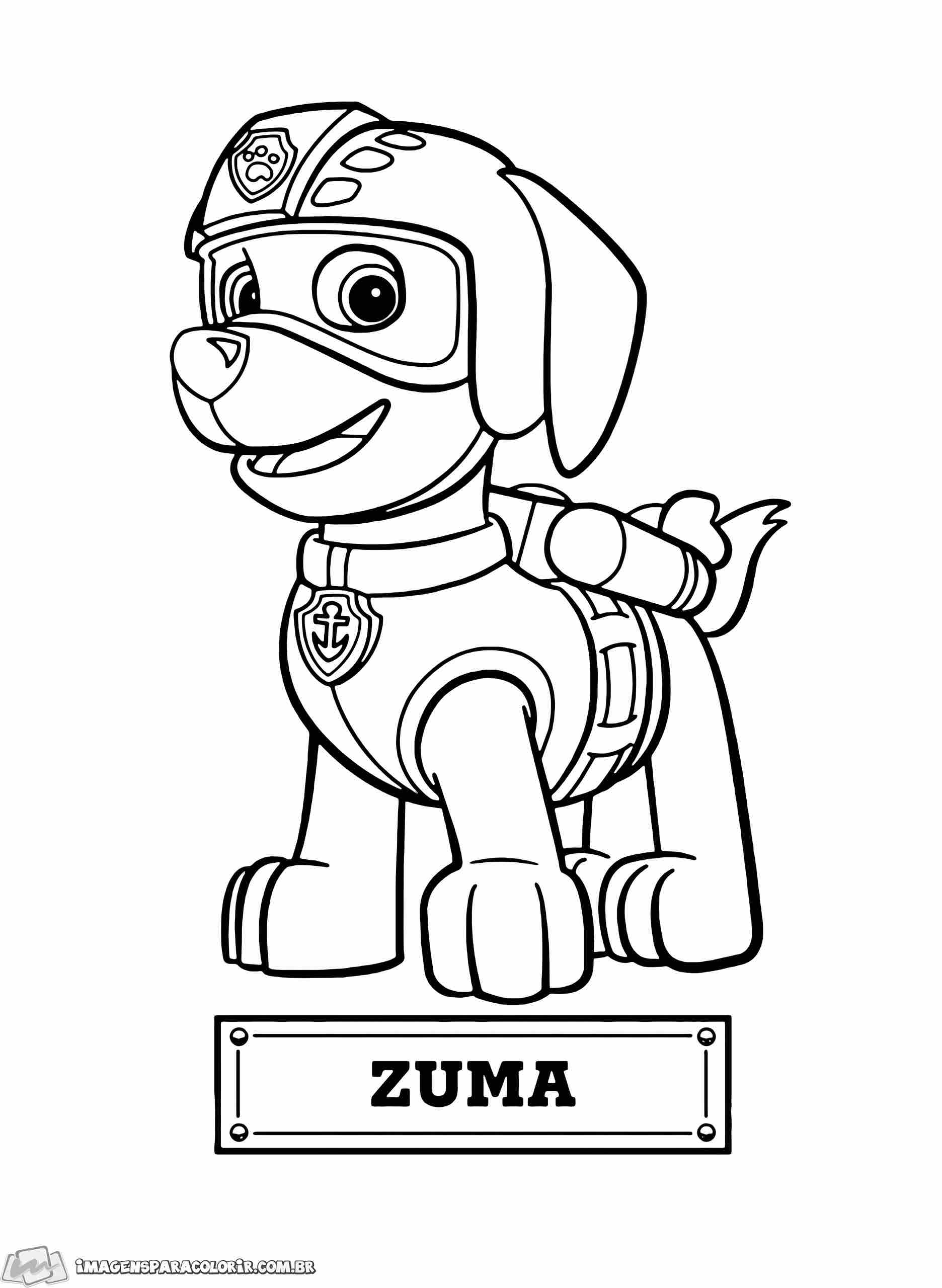 Zuma Patrulha Canina para Colorir - Desenho para Colorir