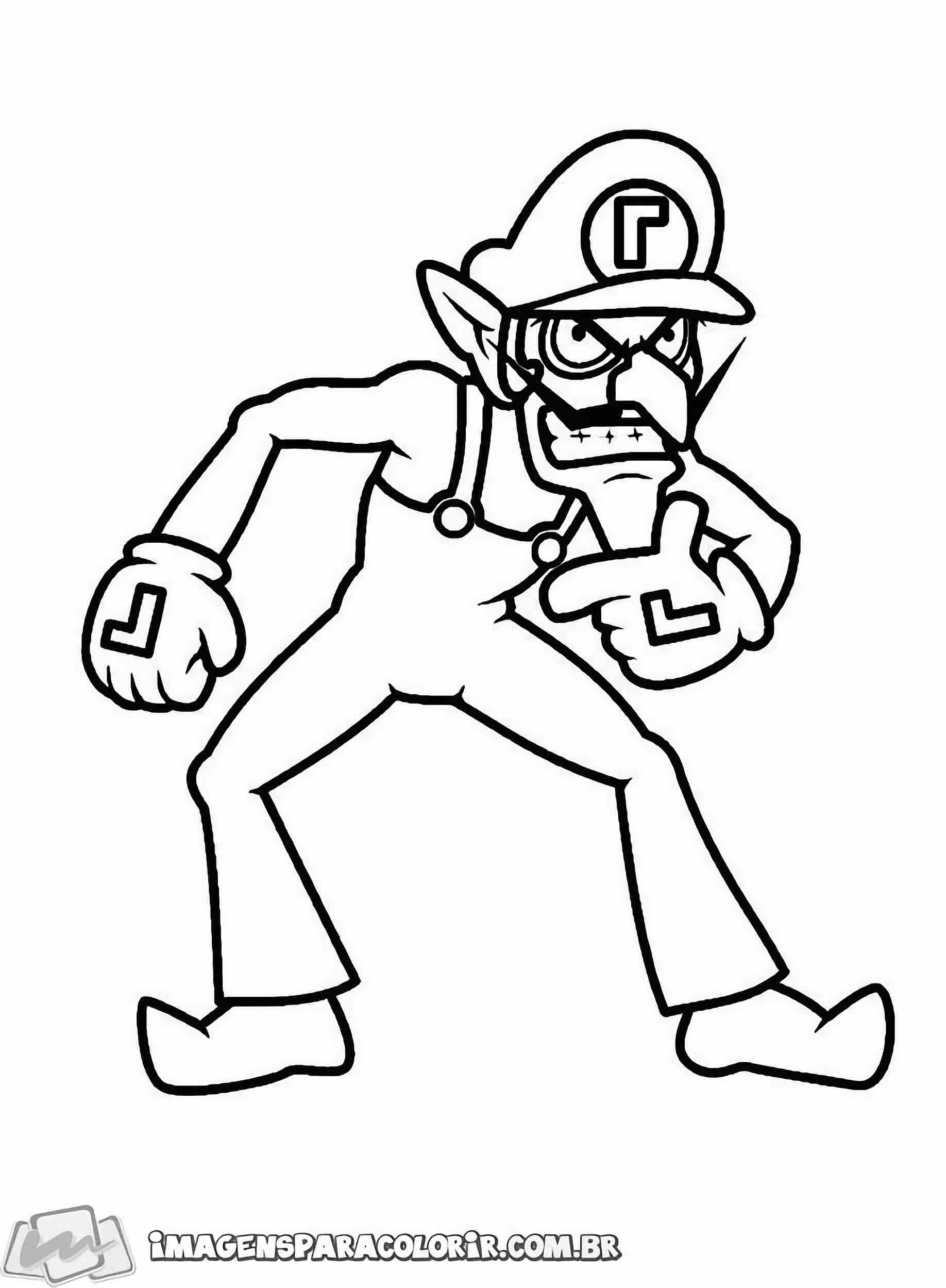 Desenho do Super Mario para colorir - Desenhos Para Desenhar